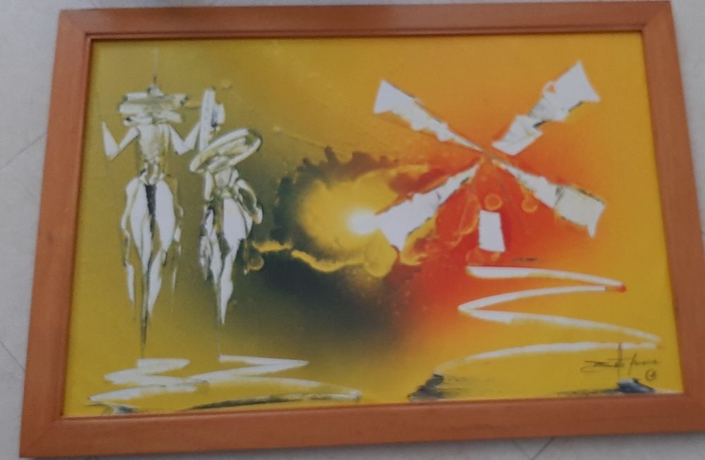 Tela moinho abstracta com 99cm por 70 cm