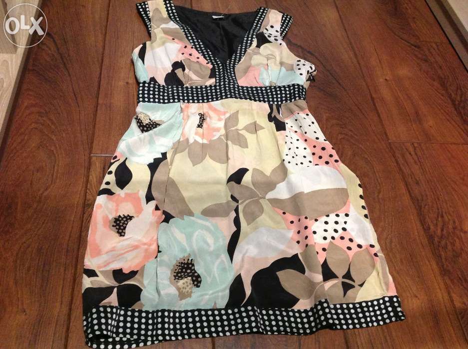 Sukienka mini New Look rozm XS Jedwab 100 % ,