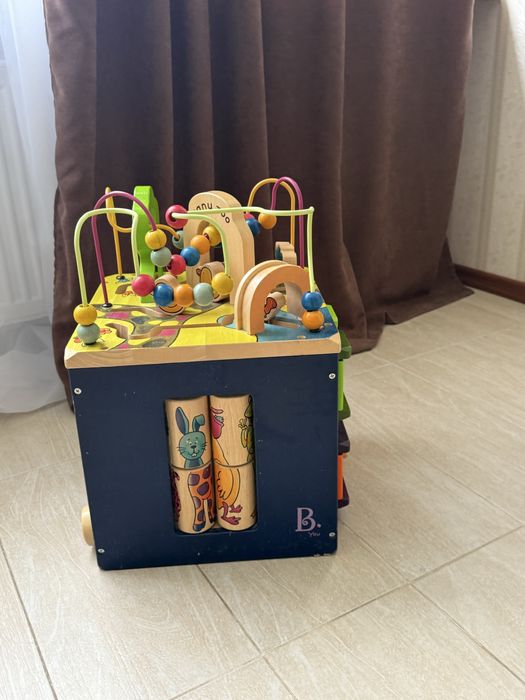 Дитяча іграшка деревяна, zoo cube