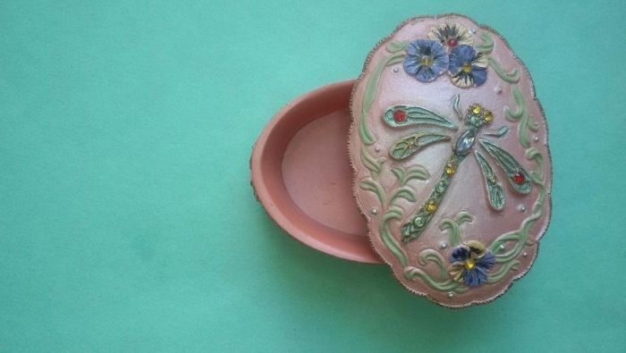 Шкатулка миниатюрная керамическая