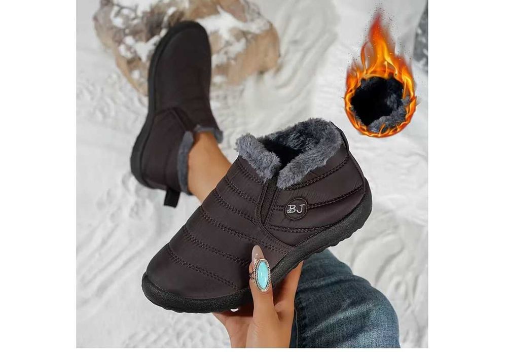 zimowe buty dla dzieci ocieplane wodoodporne nowe/36/brązowe