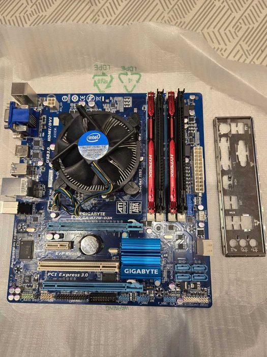 Комплект Intel Core i7-2600 Материнка Gigabyte H77 1155 16GB DDR3