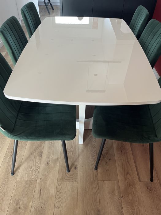 Stół rozkładany biały