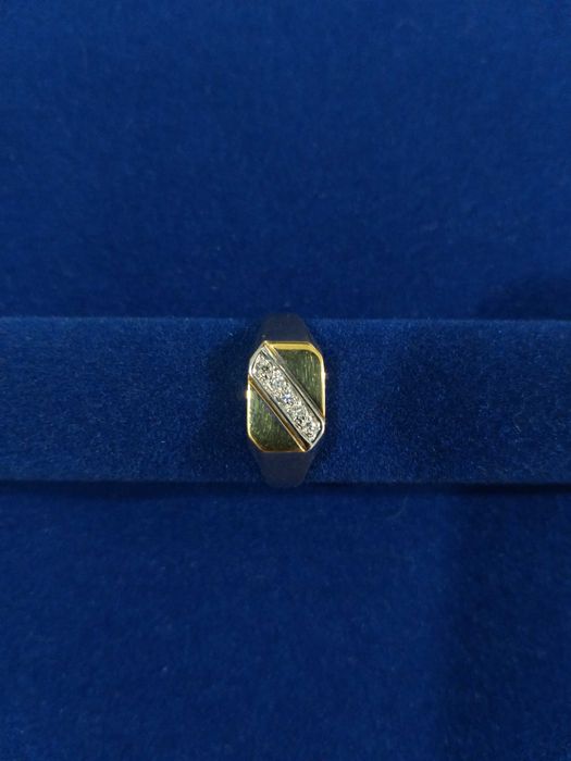 Anel Ouro De 800‰ - Diamantes