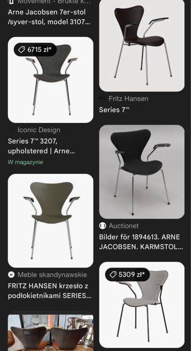 Krzelo dla Fritz Hansen Od Arne Jacobsen Deisgn Vintage lata 70
