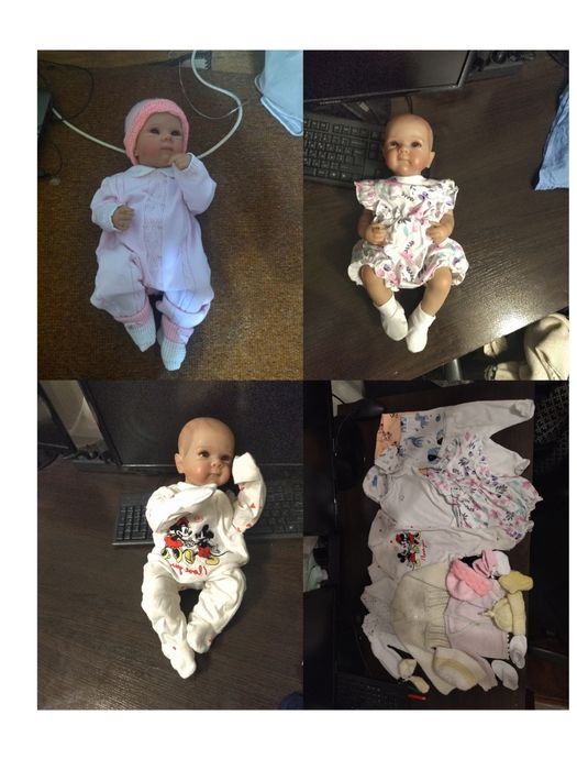 Одяг реборна дівчинка костюм боди чоловічок лялька 46-56см літо-зима