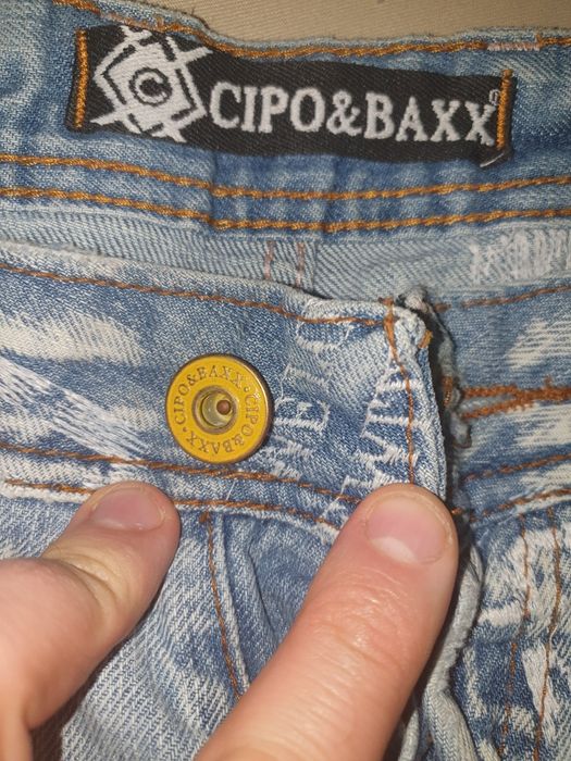 Ostatni szyk mody Cipo&Baxx piękne wyszywane spodnie Jeansy.