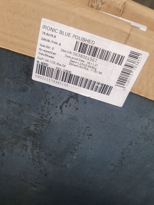 4 płytki Ironic blue polished 80x80 rectified Opoczno