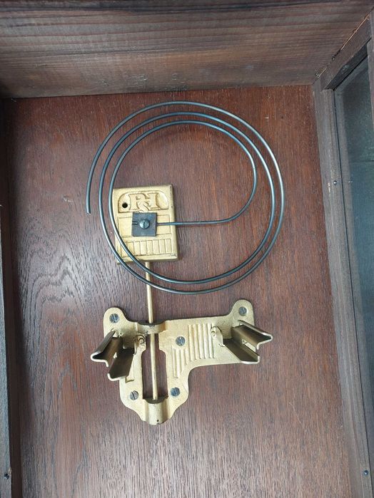 Stary zegar ścienny gabinetowy PHS przedwojenny sprawn film gongu F014