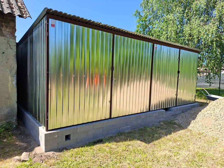 Garaż blaszany 6x5 ocynkowany Garaże blaszane 6x5 6x6 7x6 8x6 9x6 PRODUCENT !