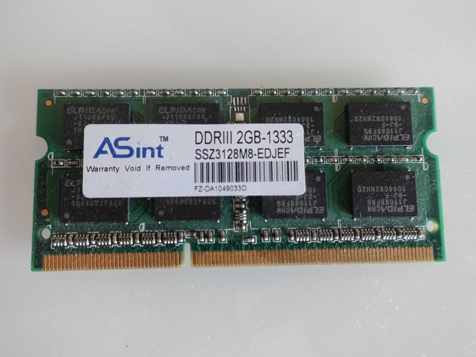 Pamięć RAM DDR3 ASINT SSZ3128M8-EDJEF 2 GB 1333 MHz