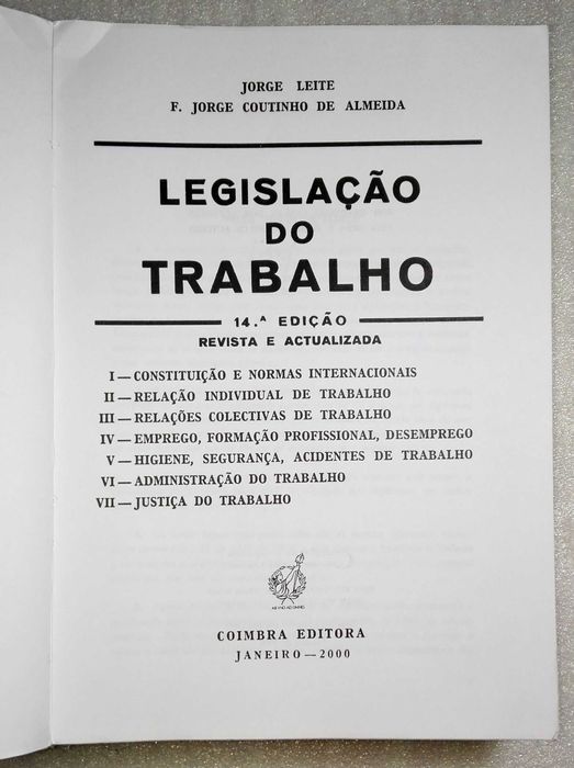 Livro Legislação do Trabalho (2000)