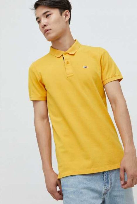 Koszulka Polo TOMMY JEANS żółty, M