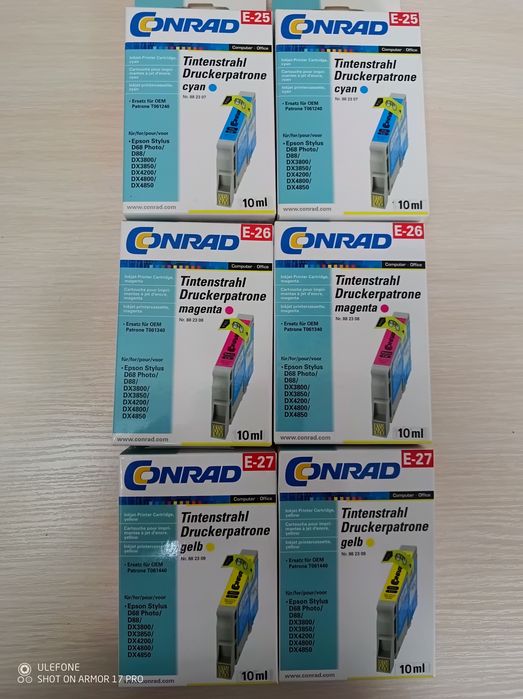 Струменеві картриджі EPSON T0611, T0612, T0613, T0614, E-25, E-26,E-27