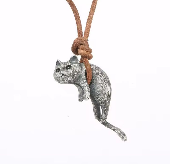 Colar Gatinho Couro