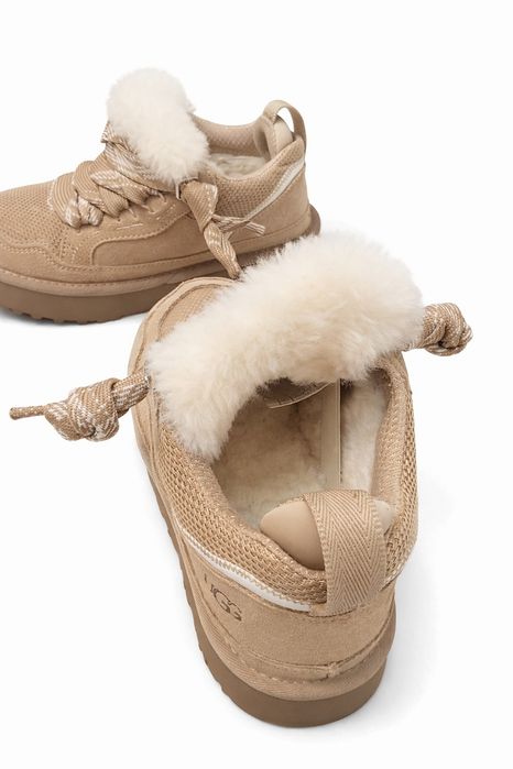 UGG Lowmel Sand – beżowe ocieplane sneakersy