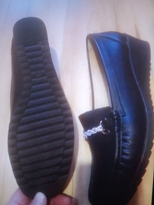Buty damskie mokasynki 40 na klinie