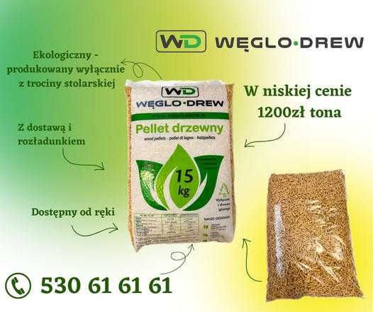 Pellet jakość EN plus A1 z dostawą i rozładunkiem HDS