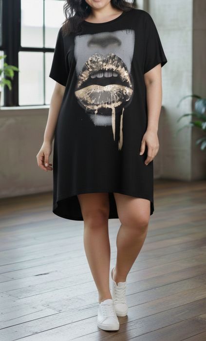 Ambitionfly sportowa sukienka plus size xxxl 50 52