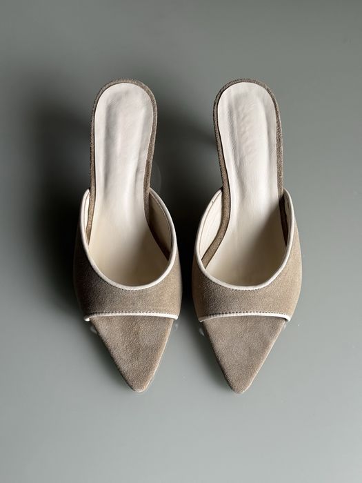 Жіночі мюлі замша та шкіра 37-24 см