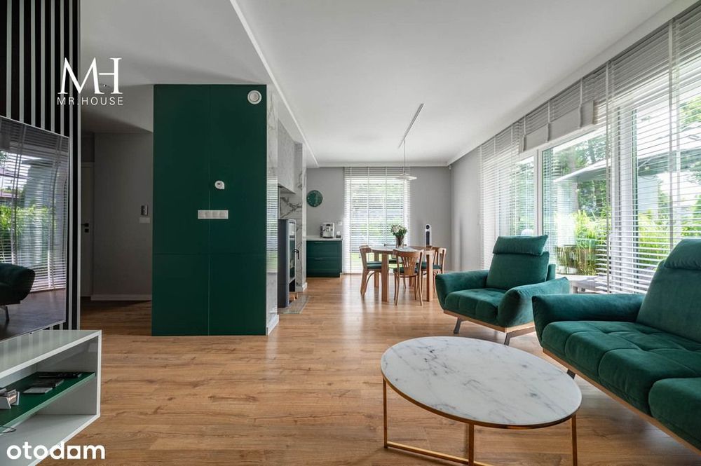 Nowoczesny bliźniak z ogrodem