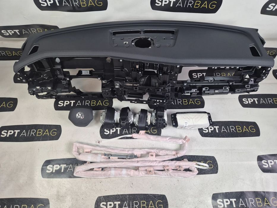VW TIGUAN 3 III 571 DESKA ROZDZIELCZA KONSOLA KOKPIT PULPIT PODUSZKI AIRBAG AIR BAG PASY KIT SET
