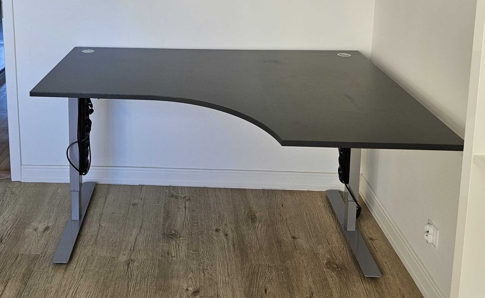 biurko narożne elektrycznie sterowane 160x120/80