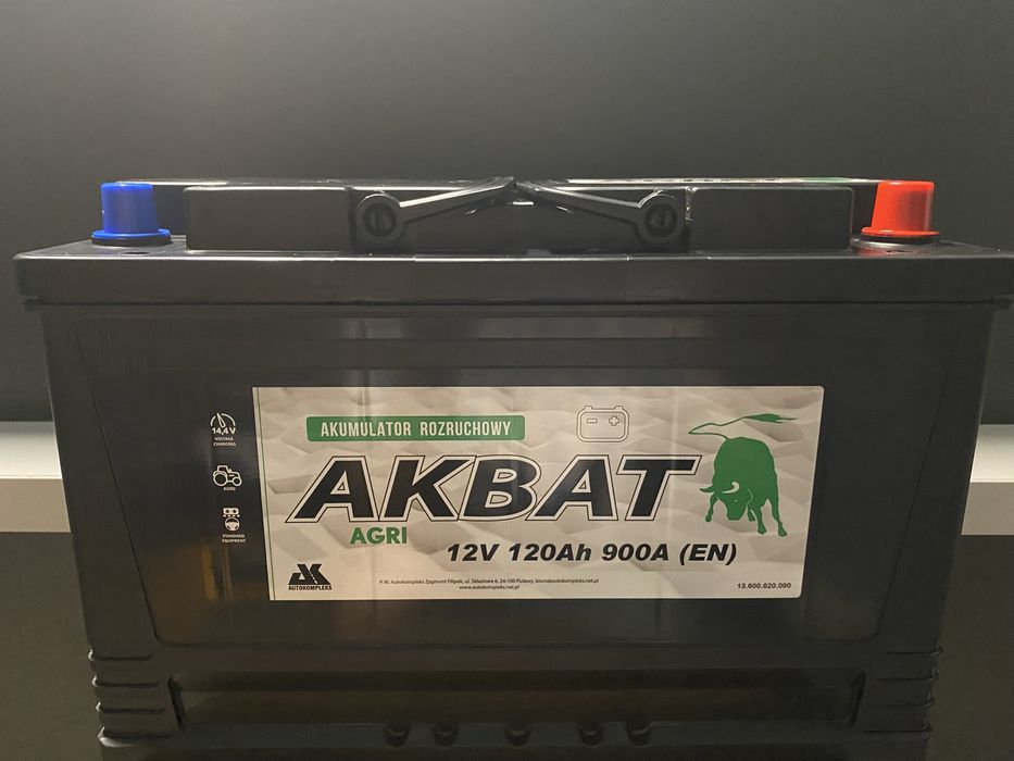 Akumulator AKBAT 12V 120Ah 900A (Rolniczy, C330, C360, T25) PROMOCJA