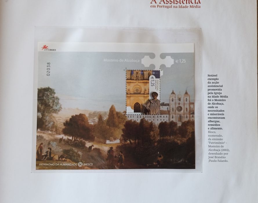 Livro selos ctt Assistência em Portugal na Idade Média