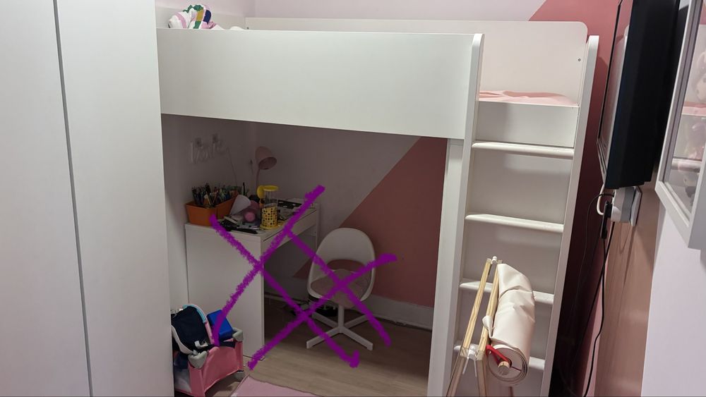 Ikea cama alta Smastad