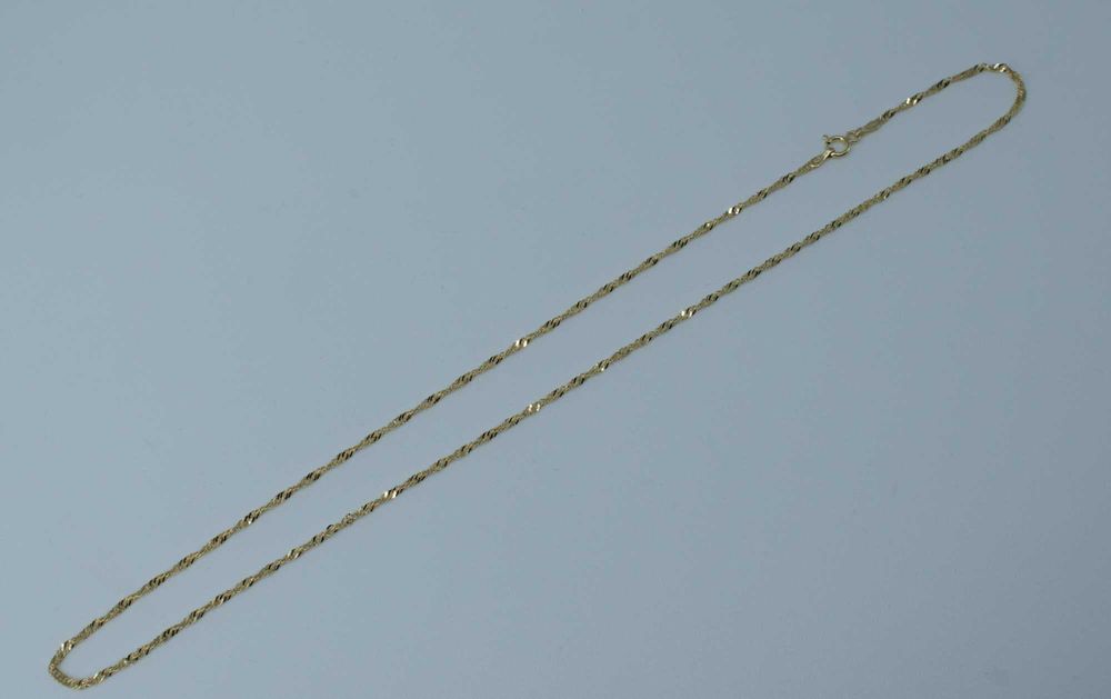 Złoty łańcuszek 585 2,34gram 45cm Singapur Nowy WYSYŁKA GRATIS