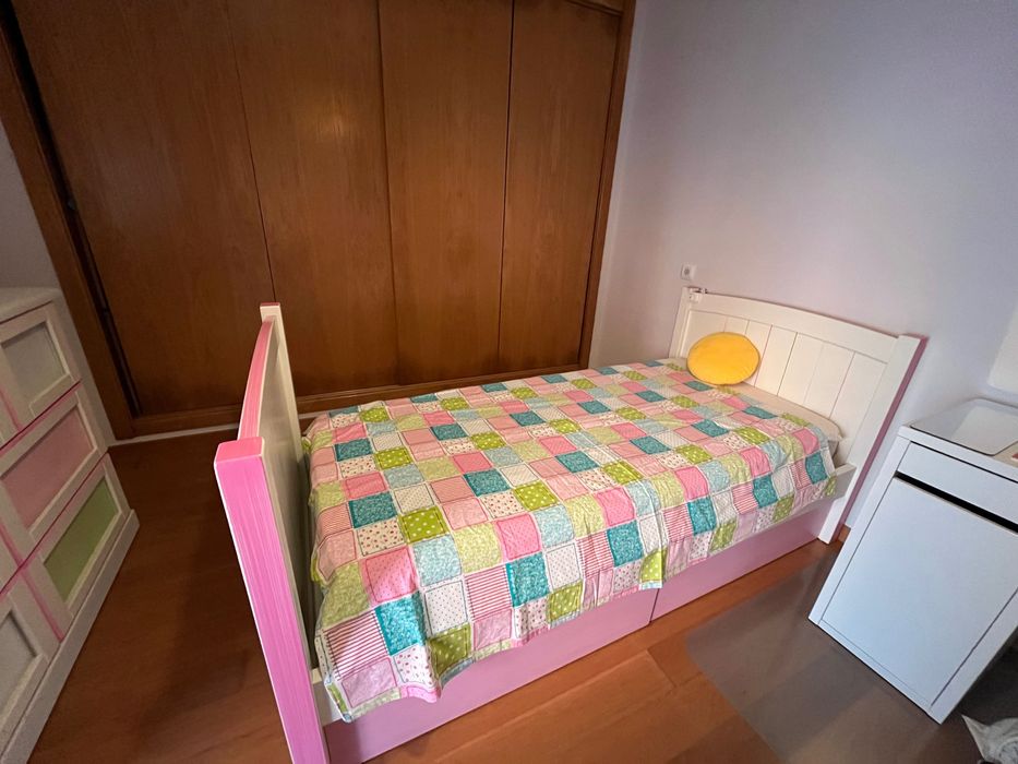 Mobília Quarto Oficina Rústica (cama+cómoda)