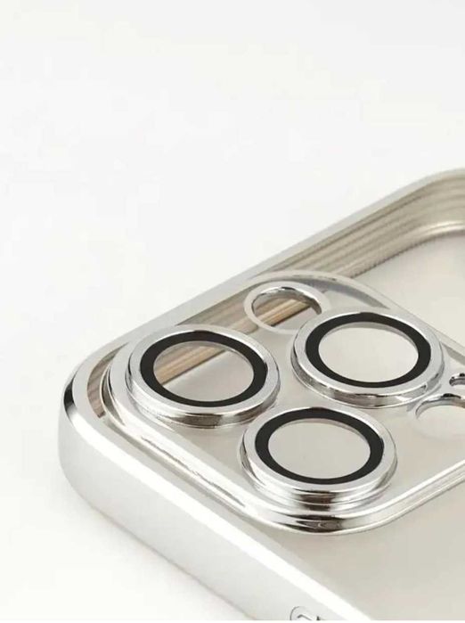 Силіконовий Прозорий чохол MagSafe для iPhone захисним склом для камер