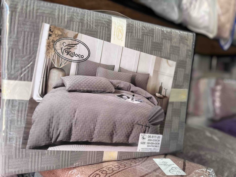 Бавовняна муслінові комплекти білизни "на резинці" «Плетінка» Koloco
