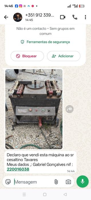 Máquina de moldar ferro