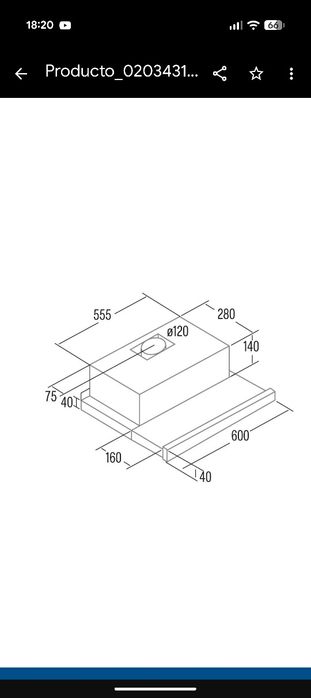 Exaustor de Cozinha Cata TF 5260 - Avariado