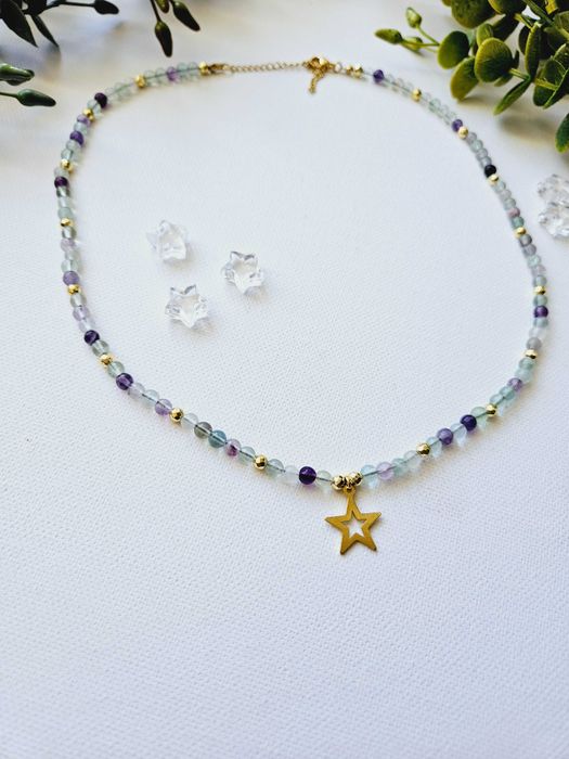 Naszyjnik choker z flourytu