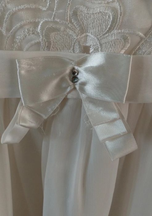 Sukienka ecru 140 komunia elegancka