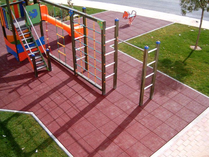 Placas de borracha para parques infantis