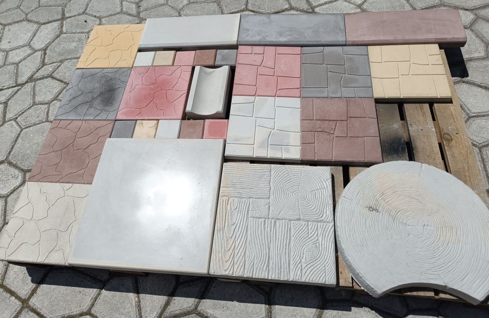 Тротуарна плитка "Галька", "Камуфляж", "Пеньок", "Дерево", "10х10", "50x50"