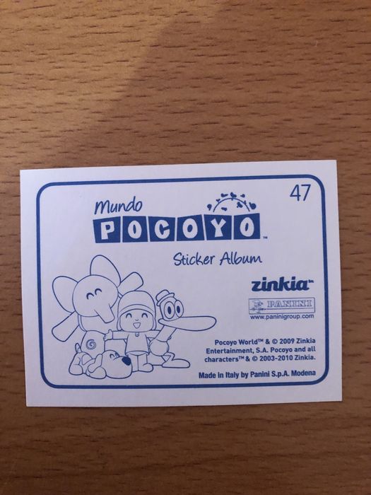 Cromos caderneta “Mundo Pocoyo”