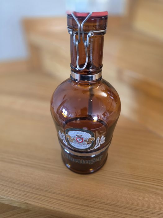 Stara butelka karafka Monheimer Alt 2L | Metalowy uchwyt | Krachla