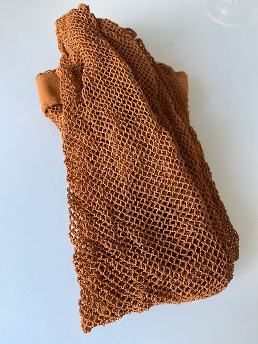 Колготки-сітка з хлопковою п‘ятою, р.S