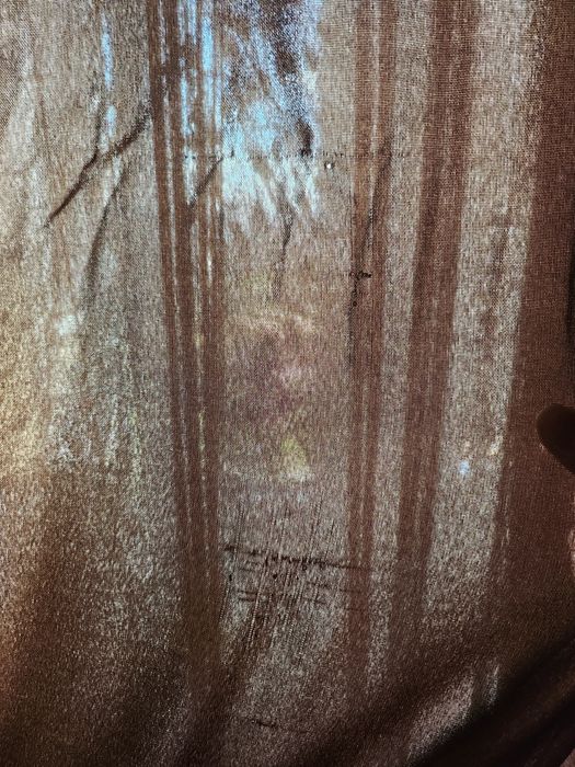 Zasłony brązowe koraliki lamberkin falbana jednoczęściowe 270x224