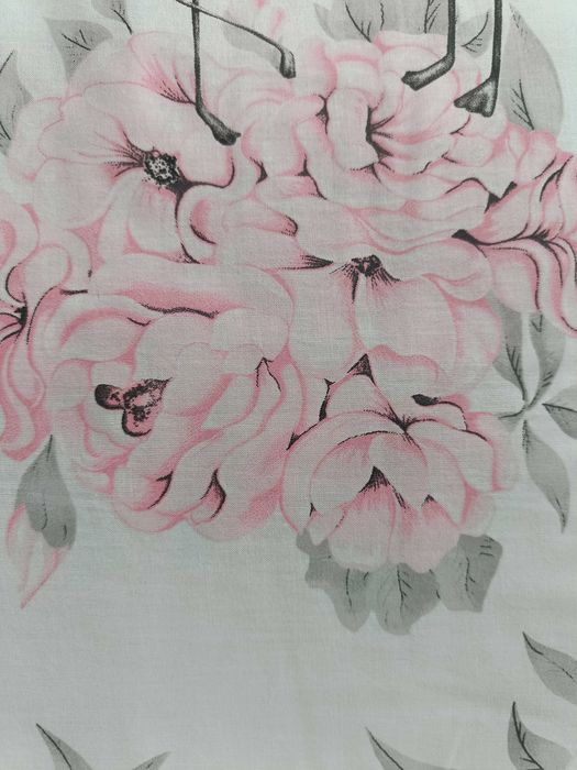 Pościel 3 elementowa 135x100 cm VELVET RÓŻ + PEONIE RÓŻ MIMIU
