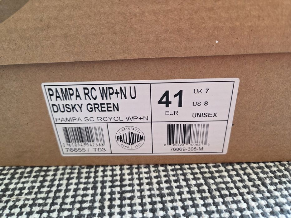 Botas Palladium verdes impermeáveis