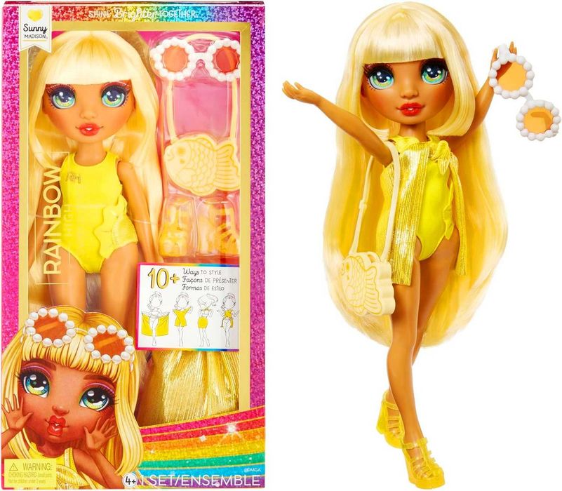 Rainbow High swim: Red Ruby, Sunny. Рейнбоу Хай пляж: Санні, Рубі