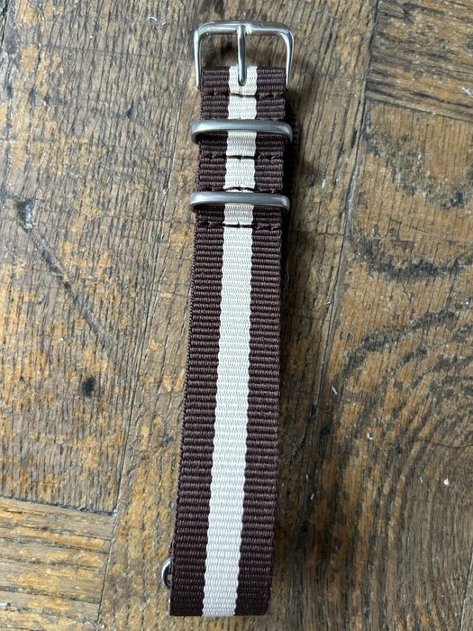 Pasek do zegarka nato brązowy 20mm