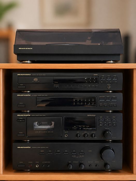 Marantz wieża stereo komplet vintage PM-53 + CD-53 + SD-53 + ST-53 + gramofon TT-42 | piękny stan
