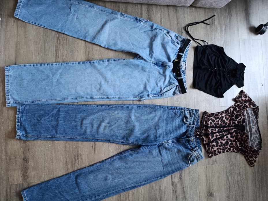 Джинсы zara mango бершка NM палаццо